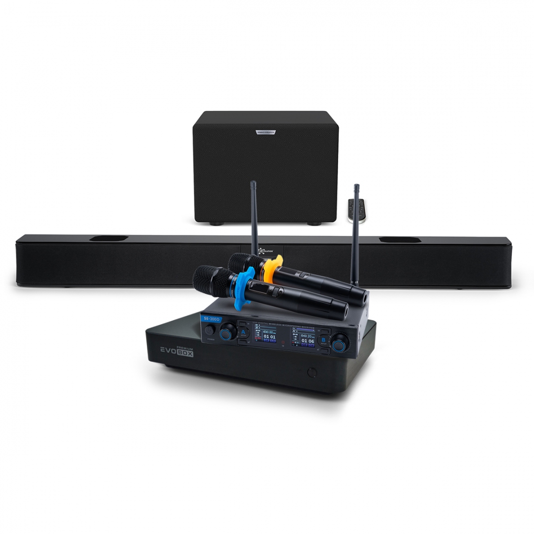 Hi-End караоке-система EVOBOX Premium + EvoSoundBar (саундбар с караоке) в Барнауле