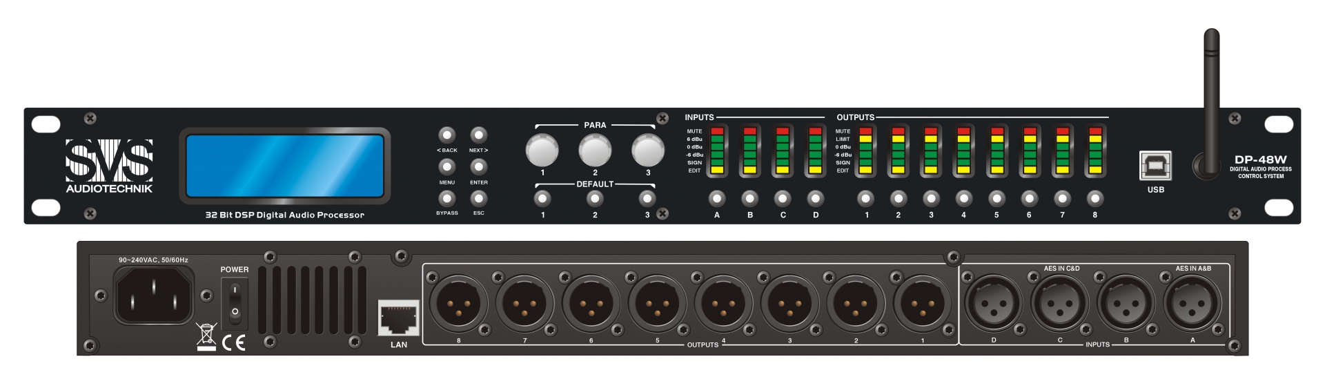 SVS Audiotechnik DP-48W Цифровой процессор: 4 входа 8 выходов в Барнауле
